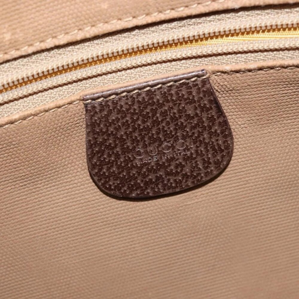 GUCCI GG Supreme Web Sherry Line Shoulder Bag PVC Beige 001 44 6472 Auth 150085 - Picture 12 of 15